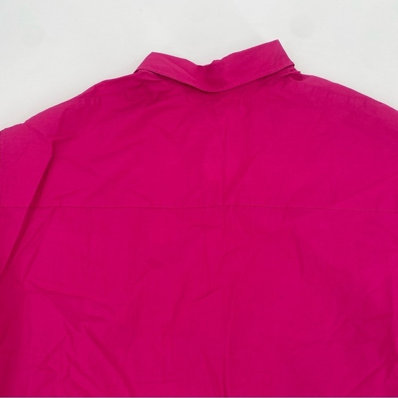 ARITZIA Wilfred Women's 2XS Vital Pink Short Sleeve Button Down Oversized Shirt - Picture 13 of 13